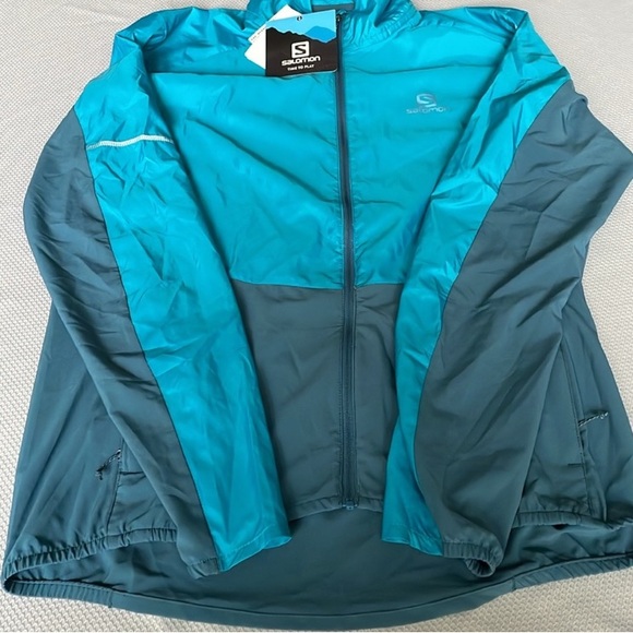 New Salomon Teal Hooded Lightweight
Jacket Size Small - Picture 5 of 10
